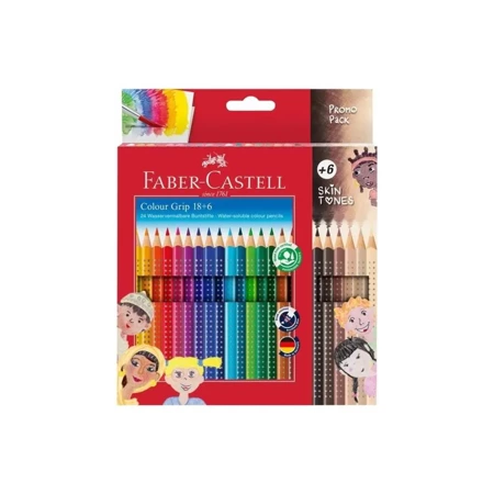 Kredki trójkątne Colour Grip 2001 18+6 kol. - Faber Castell