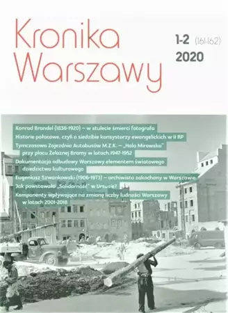 Kronika Warszawy 1-2 (161-162)/2020 - praca zbiorowa