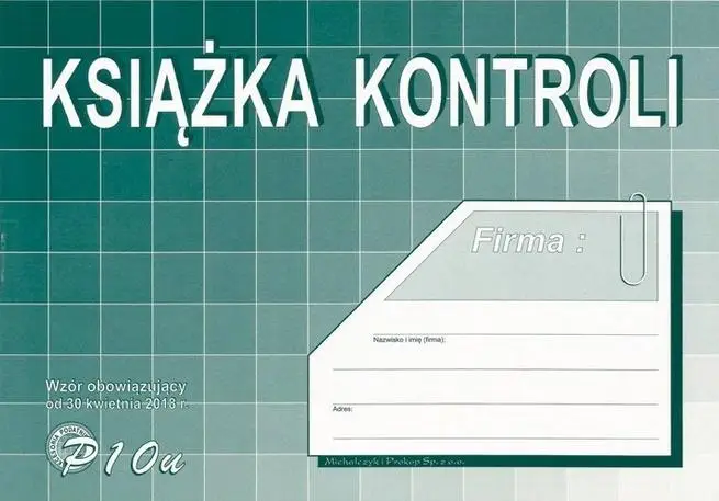 Książka kontroli P10U - Michalczyk i Prokop