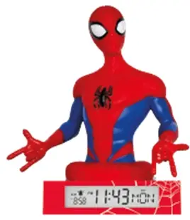 Lampka 3D z budzikiem Spiderman SPD3621 - Kids Euroswan