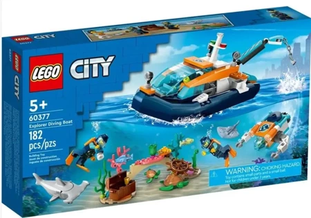 Lego CITY 60377 (3szt) Łódź do nurkowania badacza