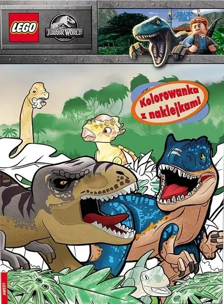 Lego Jurassic World. Kolorowanka z naklejkami - praca zbiorowa