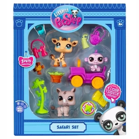 Littlest Pet Shop Zestaw safari + 3 figurki - Tm Toys