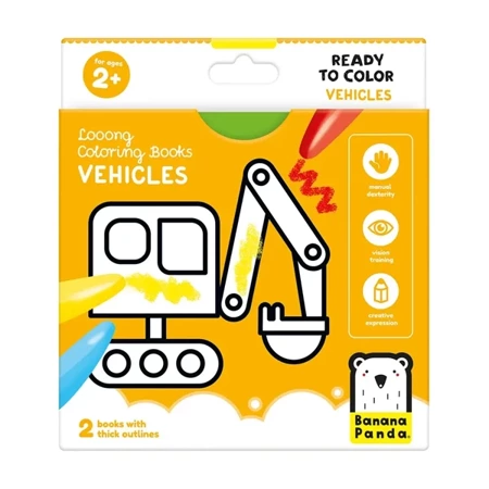 Looong Coloring Books - Ready To Color. VEHICLES 2+