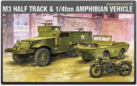 M3 Half Track an d 1/4 Ton Amphibian Vehicle - Academy