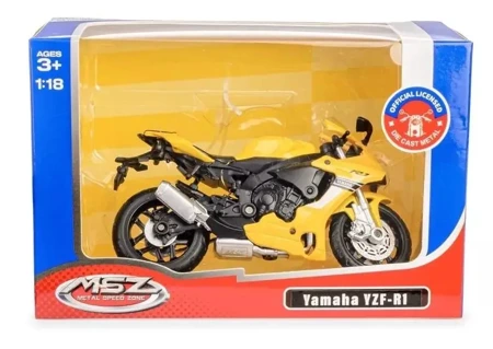 MSZ 1:18 YAMAHA YZF-R1 / 67705/yellow - Daffi