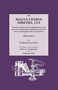 Magna Charta Sureties, 1215. Fifth Edition - Frederick Lewis Weis