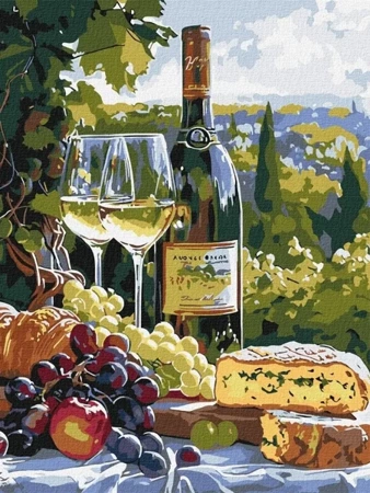 Malowanie po numerach - Smak chardonnay 30x40cm - Ideyka