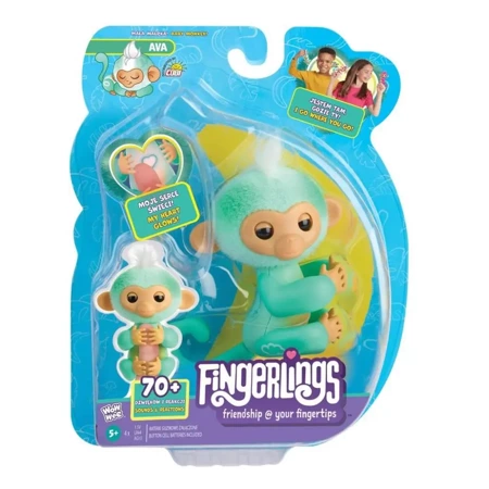 Małpka Fingerlings Ava seledynowa - Cobi