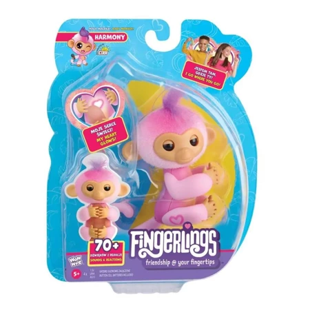 Małpka Fingerlings Harmony różowa - Cobi