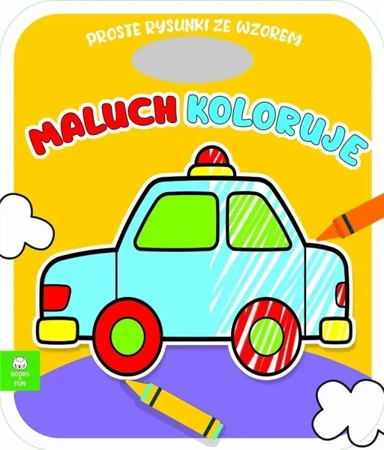 Maluch koloruje auto - praca zbiorowa