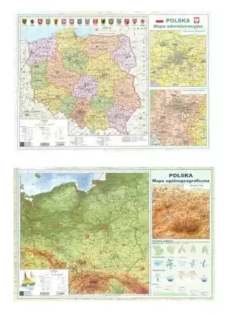 Mapa Polski A2 Dwustronna laminowana ART-MAP - praca zbiorowa