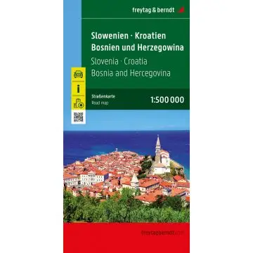 Mapa Słowenia Chorwacja Bośnia i Hercegowina 1:500 000 FB - Opracowanie zbiorowe