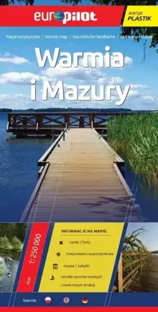 Mapa Turystyczna EuroPilot. Warmia i Mazury plasti - praca zbiorowa