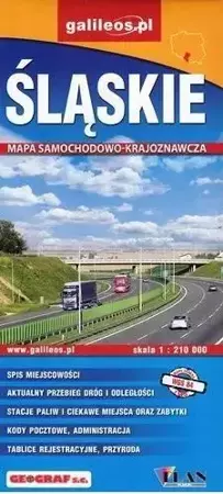 Mapa samochodowo-kraj. - Śląskie 1: 210 000 - praca zbiorowa