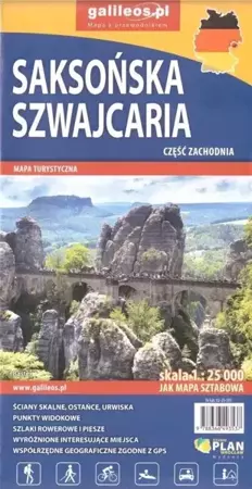 Mapa tur. - Saksońska Szwajcaria cz. zach - praca zbiorowa