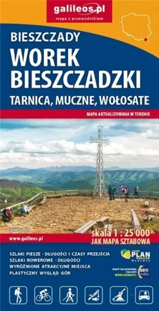 Mapa tur. - Worek Bieszczadzki, Tarnica... w.2024 - praca zbiorowa