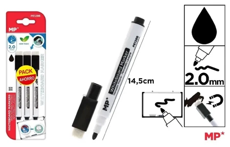 Marker do tablic 3szt czarny - MP Main Paper