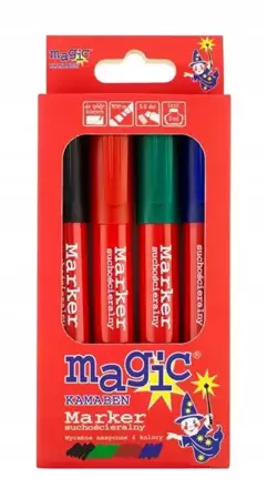 Marker suchościeralny Magic 4 kolory KAMABEN