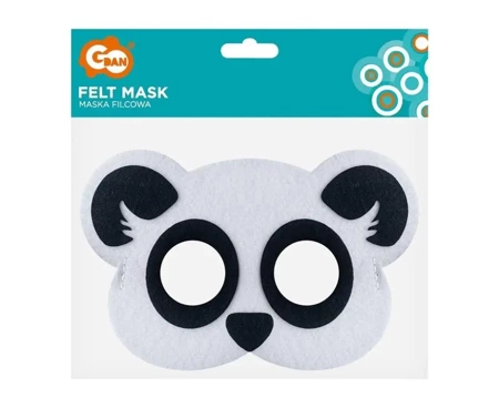 Maska filcowa panda 19x12cm - Godan