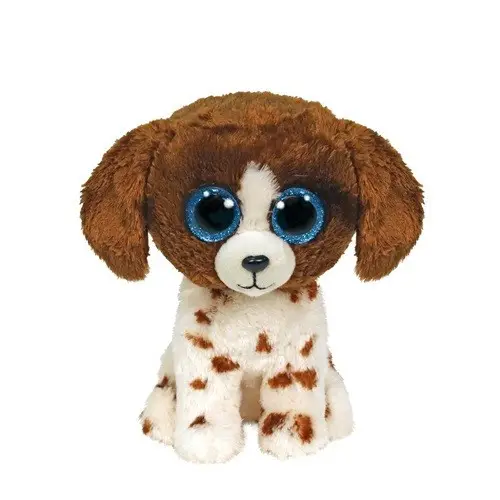 Maskotka Ty Beanie Boos Pies brązowo-biały - Muddles 15 cm - Meteor