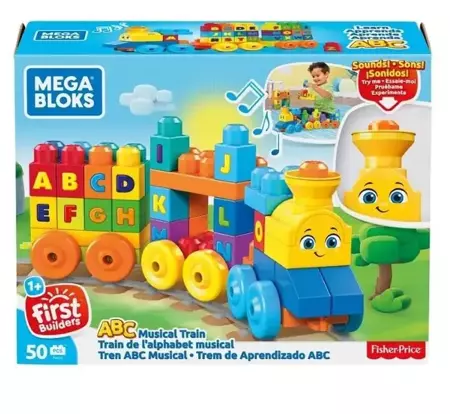 Mega Bloks Pociąg ABC z dźwiękiem - Mattel