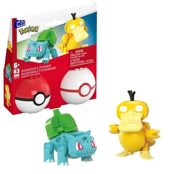 Mega Pokemon Pokeball Bulbasaur i Psyduck HXP14 - Mattel