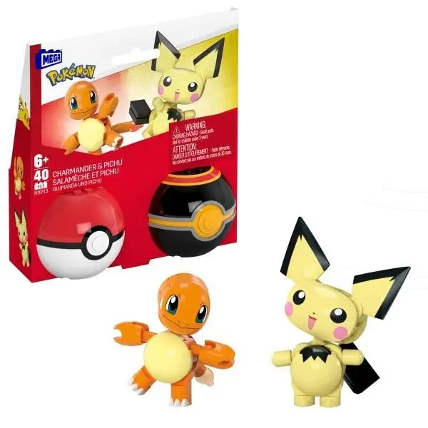 Mega Pokemon Pokeball Charmander i Pichu HXP13 - Mattel