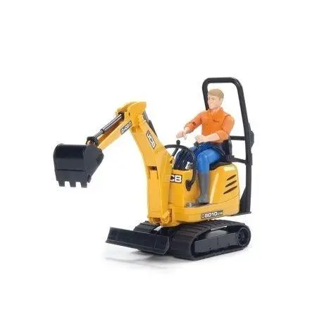 Mikrokoparka JCB 8010 CTS z figurką budowlańca - Bruder