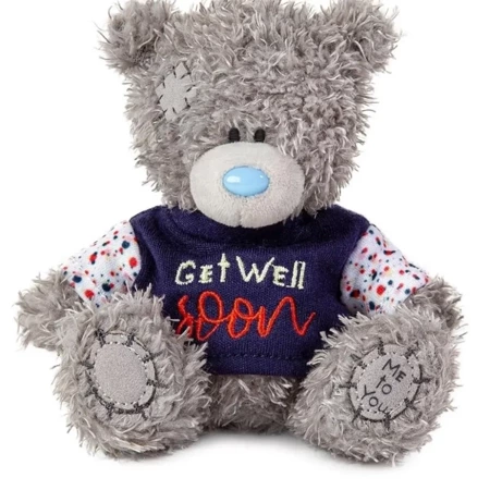 Miś - Get Well Soon w koszulce 11cm - Carte Blanche Greetings Ltd.