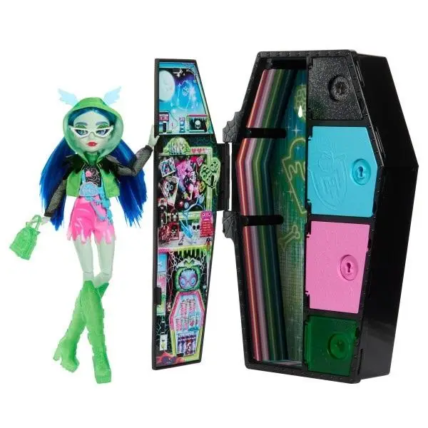 Monster High Straszy sekrety Ghoulia Yelps neon - Mattel