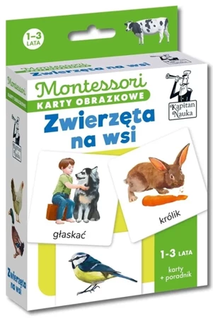 Montessori Karty obrazkowe Zwierzęta 1- lata - Katarzyna Dołhun, Urszula Marzec, Izabela Gołasze