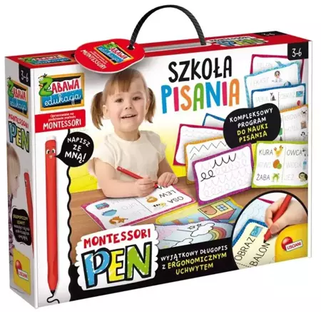 Montessori Pen - szkoła pisania 18 tabliczek - Lisciani