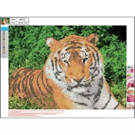 Mozaika diamentowa 5D 30x40cm Tiger 89752 - Centrum