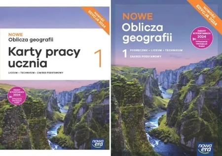 NOWE Oblicza geografii 1 PODRĘCZNIK + KARTY PRACY ZP 2024 Nowa Era LO