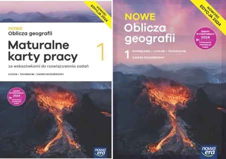 NOWE Oblicza geografii 1 PODRĘCZNIK + KARTY PRACY ZR 2024 Nowa Era LO