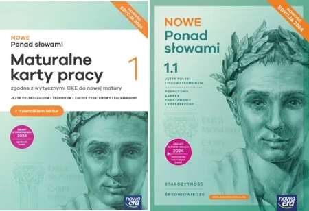 NOWE Ponad słowami 1. Komplet Podręcznik + Maturalne karty pracy