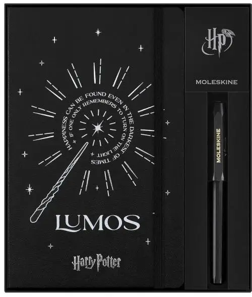 Notatnik L HP Lumos + pióro kulkowe czarne - Moleskine