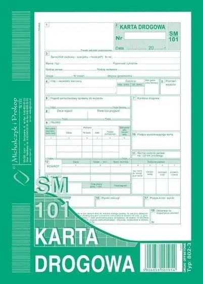 Numerowana karta drogowa SM 101 - Michalczyk i Prokop