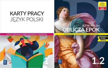 OBLICZA EPOK 1 PODRĘCZNIK 1.2 + KARTY PRACY POLSKI WSiP NOWA Edycja 2024 LO - Ewa Nowak