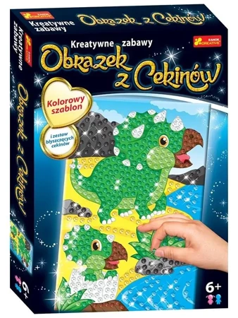 Obrazek z cekinów. Dinozaur Triceratops - Ranok-Creative