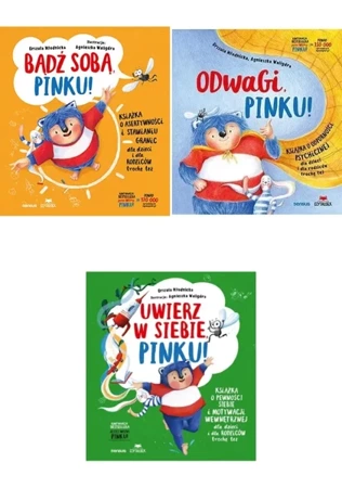 Odwagi, Pinku! + Bądż sobą, Pinku! + Uwierz w siebie, Pinku! - Urszula Młodnicka