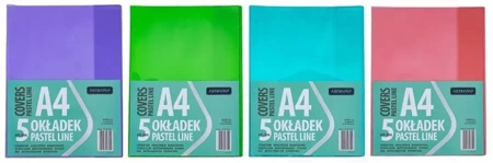 Okładka A5 Pastel Line nieregulowana (5szt) ASTRA - ASTRA papiernicze