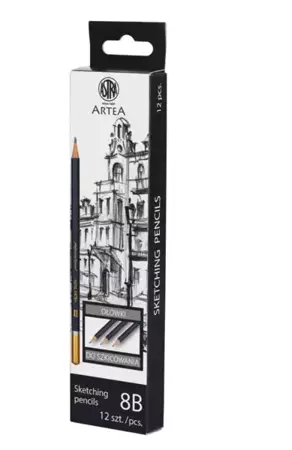 Ołówek do szkicowania 8B Artea Box (12szt) ASTRA - ASTRA papiernicze