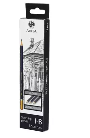 Ołówek do szkicowania HB Artea Box (12szt) ASTRA - ASTRA papiernicze