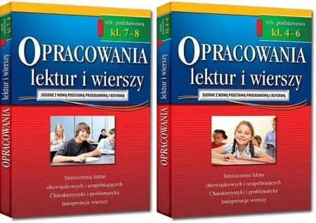 Opracowania lektur i wierszy PAKIET klasy 4-8 - praca zbiorowa