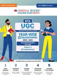 Oswaal NTA UGC NET/JRF/SET Paper-1 (Compulsory) | 15 Year's Solved Papers Teaching & Research Aptitude | Yearwise | 2015-2023 | For 2024 Exam - , Oswaal Editorial Board