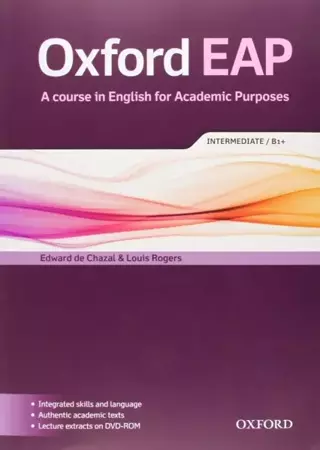 Oxford EAP B1+ Student's Book +DVD - Edward de Chazal