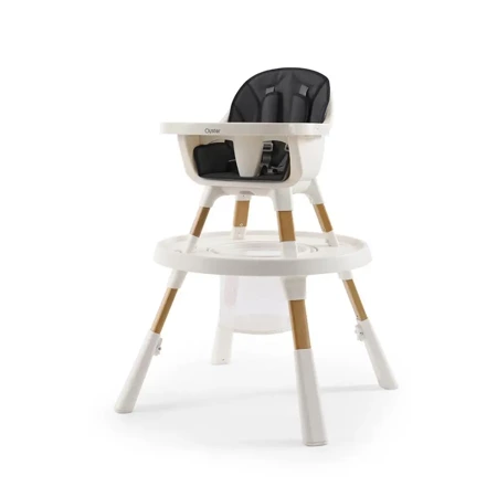 Oyster Home Highchair Krzesełko do karmienia 4w1 - Fossil, czarne