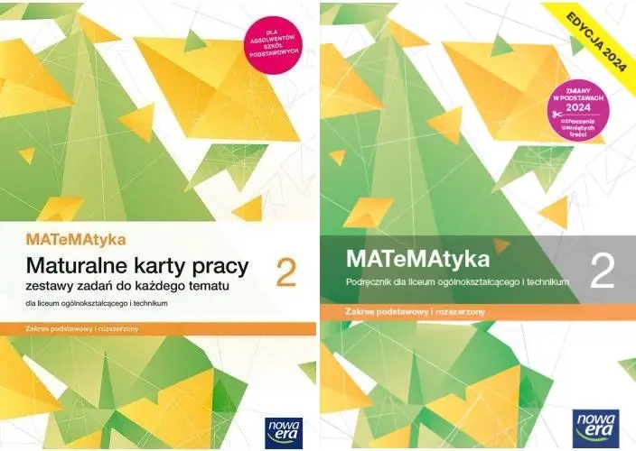 PAKIET MATeMAtyka 2 PODRĘCZNIK + MATURALNE KARTY PRACY ZPiR Nowa Era LO - Dorota Ponczek, Karolina Wej